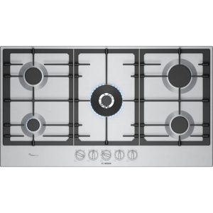 ჩასაშენებელი ქურის ზედაპირი BOSCH PCR9A5I90M, Built-in Gas Cooktop, Stainless Steel